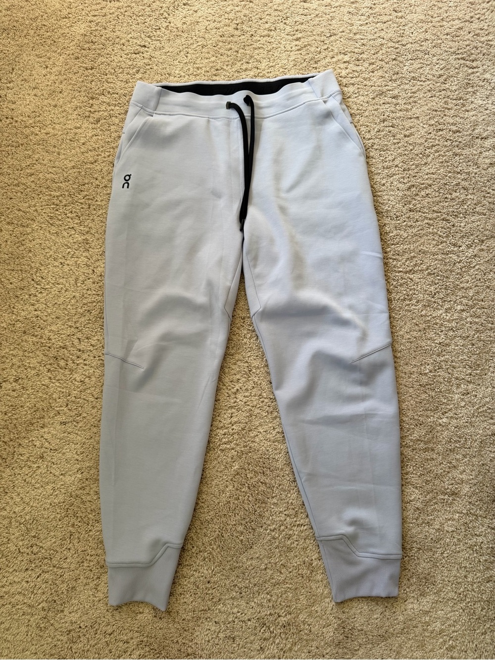 On Lightweight periwinkle Jogger Sweatpants with Black Drawstrin